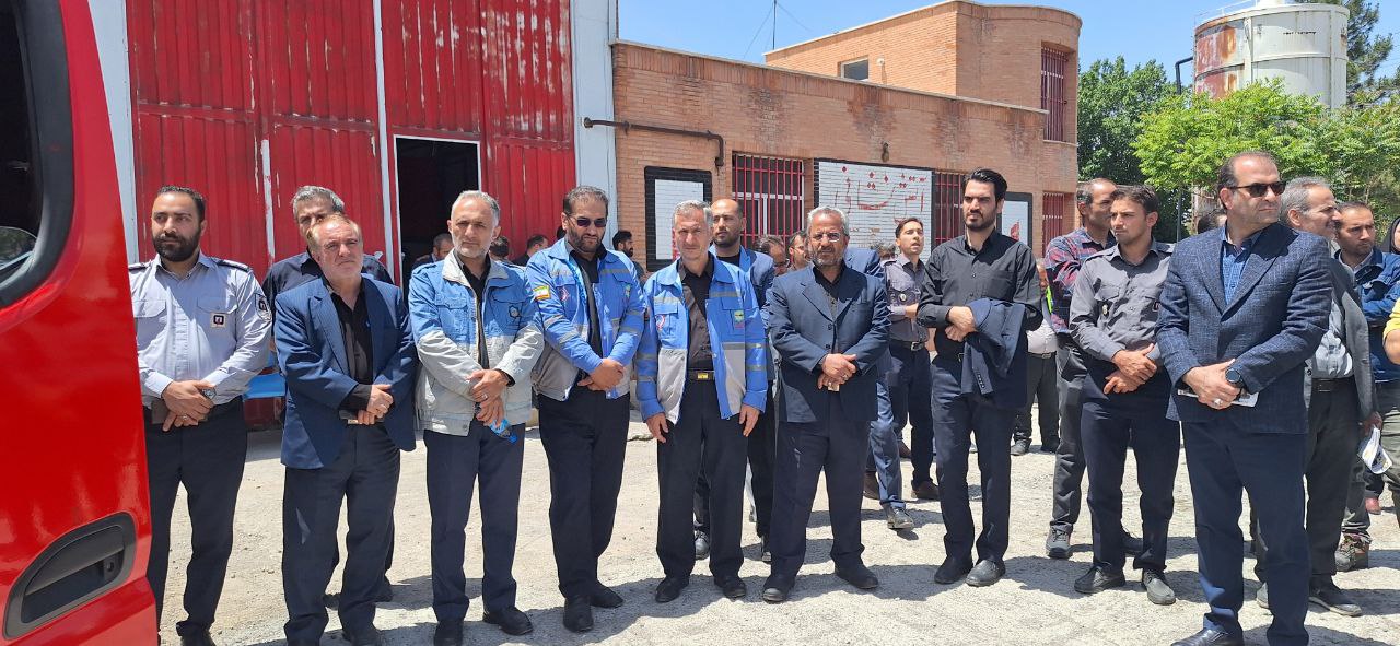 همایش و مانور آتش نشانی شرکت کفسیران در شهرستان آذرشهر
