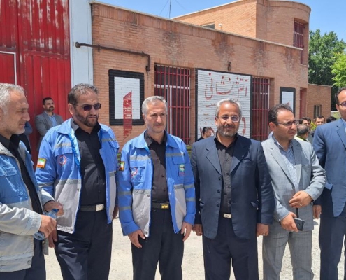 همایش و مانور آتش نشانی شرکت کفسیران در شهرستان آذرشهر
